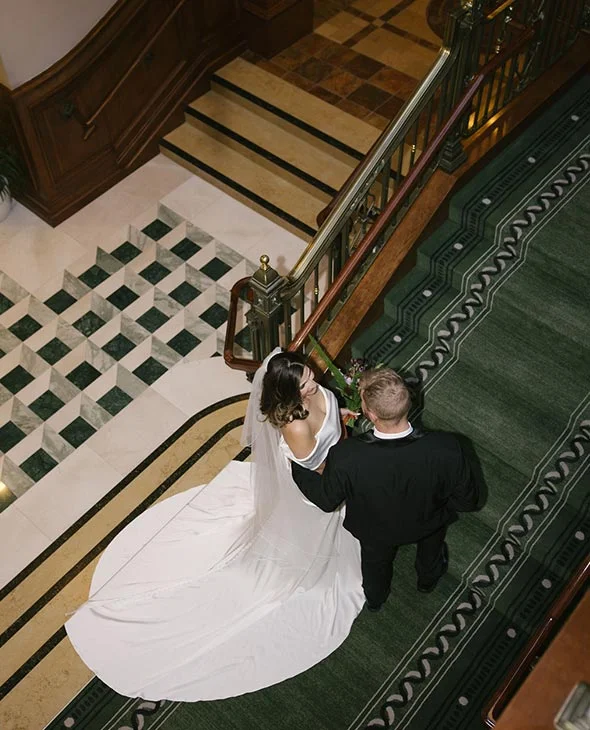 Staircase Wedding Shot
